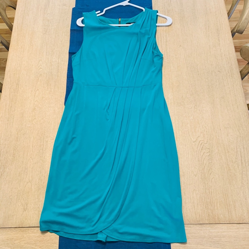 Teal Tulip Hem Cotton Dress